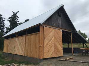 Marrowstone Island barn after construction