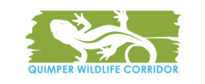 Logo of newt with the words Quimper Wildlife Corridor