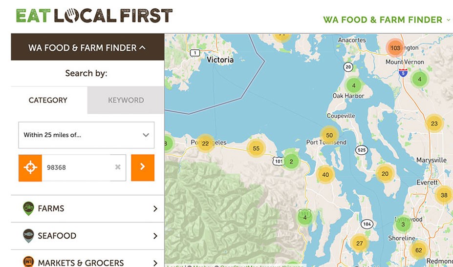 Screenshot of a map tool